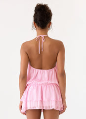 Parade Halter Mini Dress - Pink