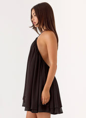 Alicelle Halter Mini Dress - Chocolate